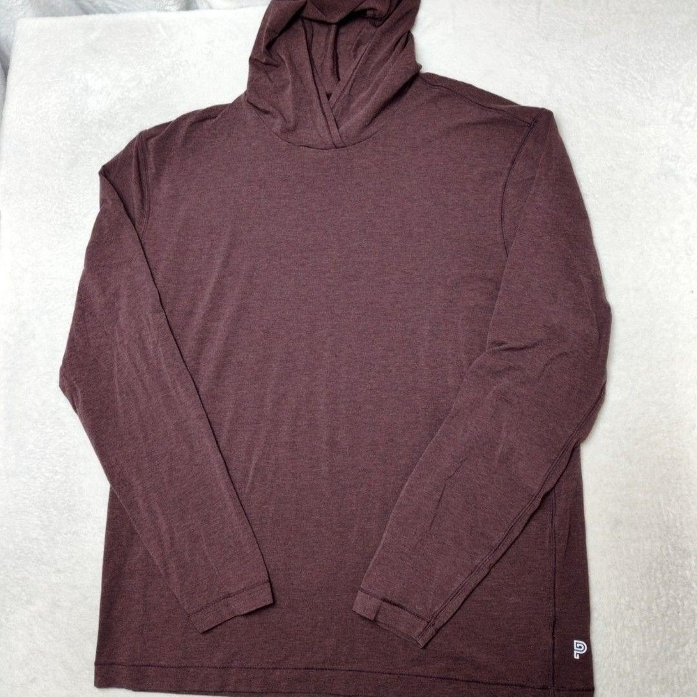 Public Rec Hoodie Mens‎ XL Purple Pullover Lightweight Stretch Jersey Hood
